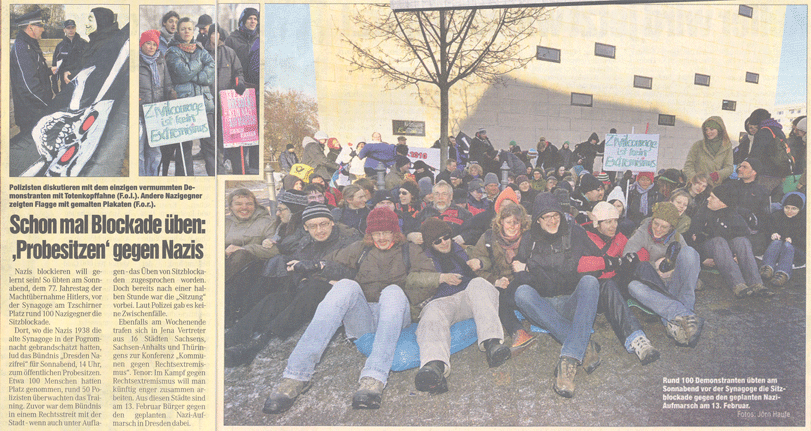 Dresdner Morgenpost zum Probesitzen am 30.1.2010